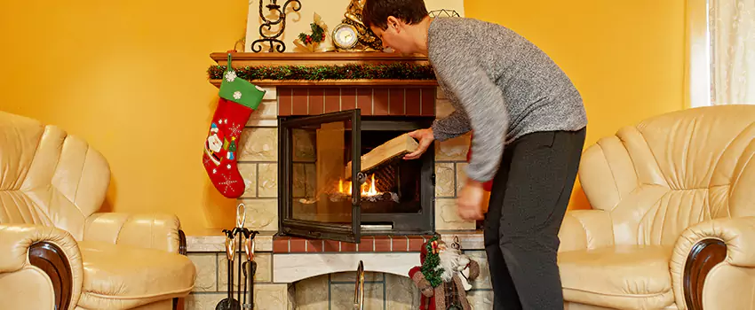 Rusted Metal Fireplace Restoration in Alameda, California