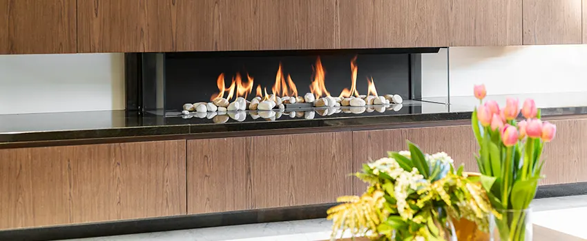 Double-height Fireplace Design Refurbishment in Alameda, California